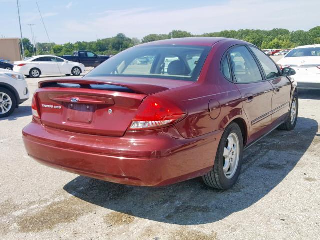 1FAFP55S24A190595 - 2004 FORD TAURUS SES MAROON photo 4