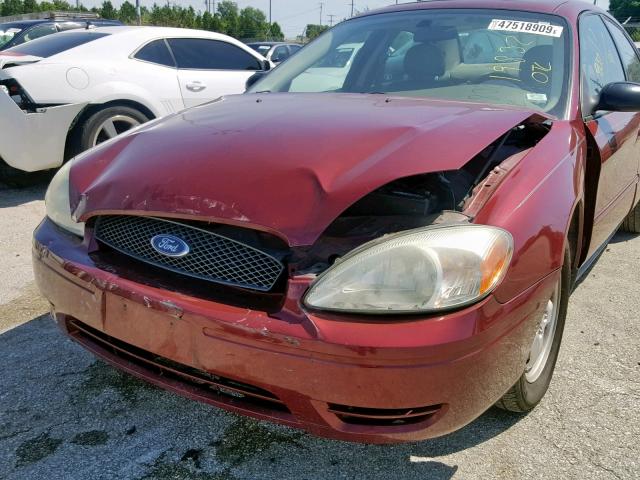 1FAFP55S24A190595 - 2004 FORD TAURUS SES MAROON photo 9