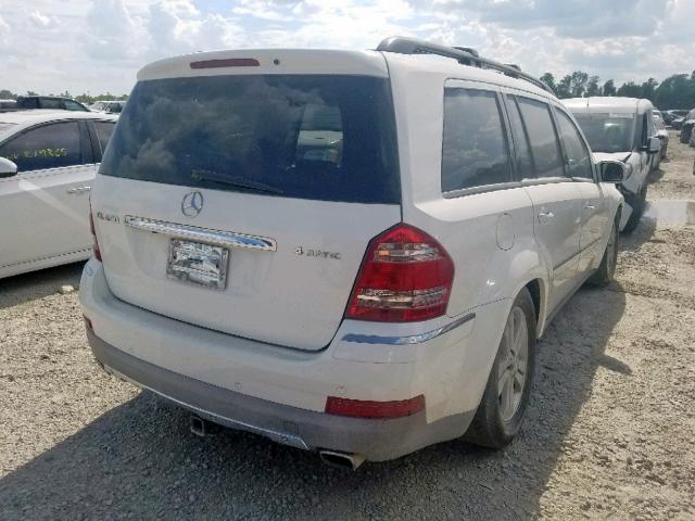 4JGBF71E17A208172 - 2007 MERCEDES-BENZ GL 450 4MA WHITE photo 4