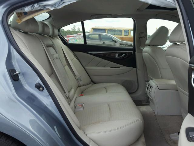 JN1AV7AR6EM700877 - 2014 INFINITI Q50 HYBRID BLUE photo 6