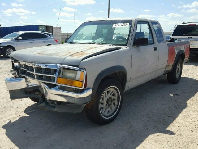 1B7FL23X4NS653240 - 1992 DODGE DAKOTA GRAY photo 2