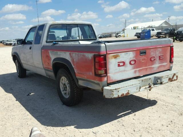 1B7FL23X4NS653240 - 1992 DODGE DAKOTA GRAY photo 3