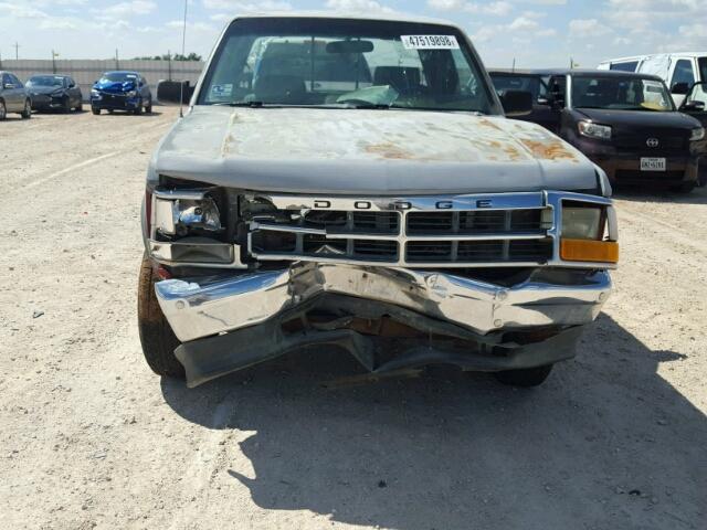 1B7FL23X4NS653240 - 1992 DODGE DAKOTA GRAY photo 9