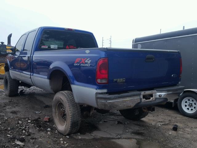 1FTSW31P43EB52083 - 2003 FORD F350 SRW S BLUE photo 3