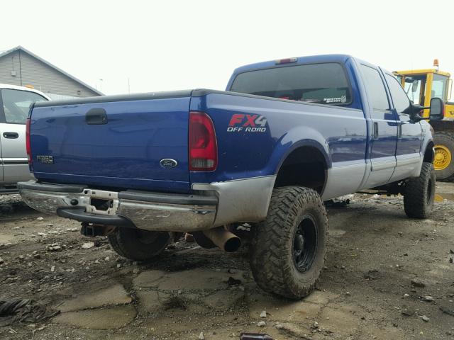 1FTSW31P43EB52083 - 2003 FORD F350 SRW S BLUE photo 4