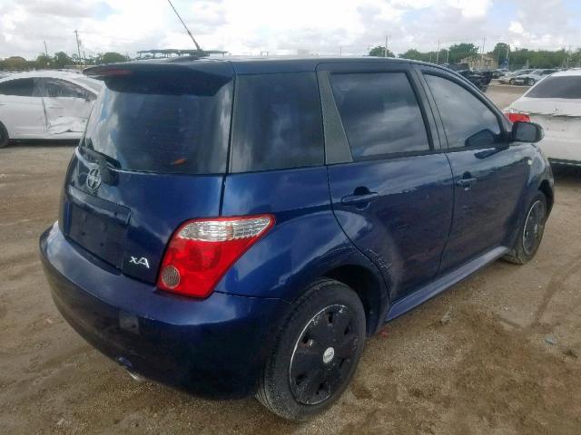 JTKKT624960146904 - 2006 TOYOTA SCION XA BLUE photo 4