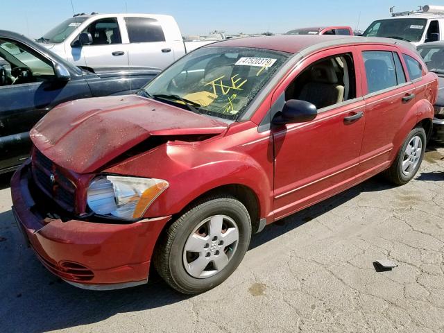 1B3HB28B07D232617 - 2007 DODGE CALIBER RED photo 2