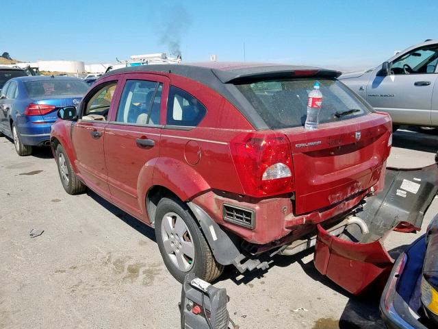 1B3HB28B07D232617 - 2007 DODGE CALIBER RED photo 3