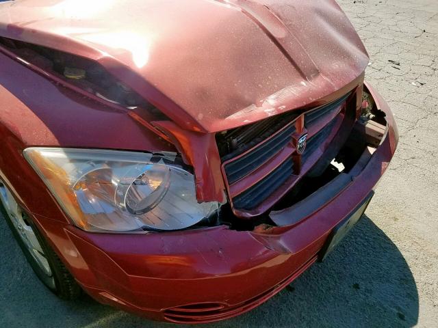 1B3HB28B07D232617 - 2007 DODGE CALIBER RED photo 9