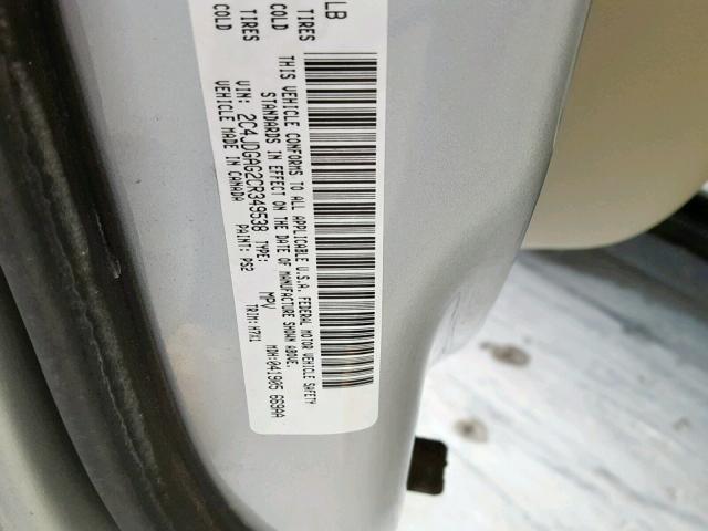 2C4JDGAG2CR349538 - 2012 DODGE RAM VAN GRAY photo 10