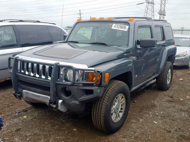 5GTEN13E688110383 - 2008 HUMMER H3 CHARCOAL photo 2