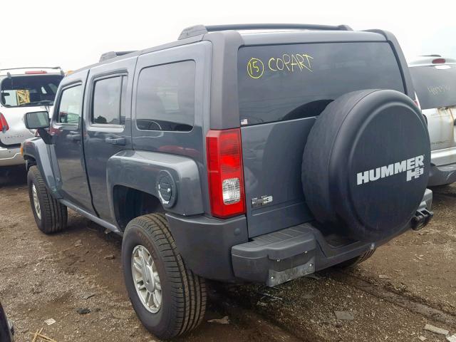 5GTEN13E688110383 - 2008 HUMMER H3 CHARCOAL photo 3