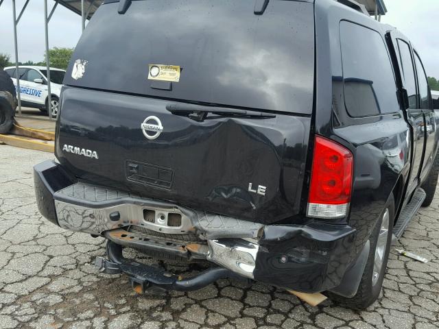 5N1BA08C27N710126 - 2007 NISSAN ARMADA SE BLACK photo 9