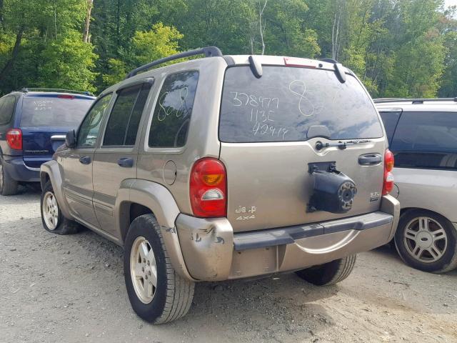 1J4GL58K54W193266 - 2004 JEEP LIBERTY LI TAN photo 3