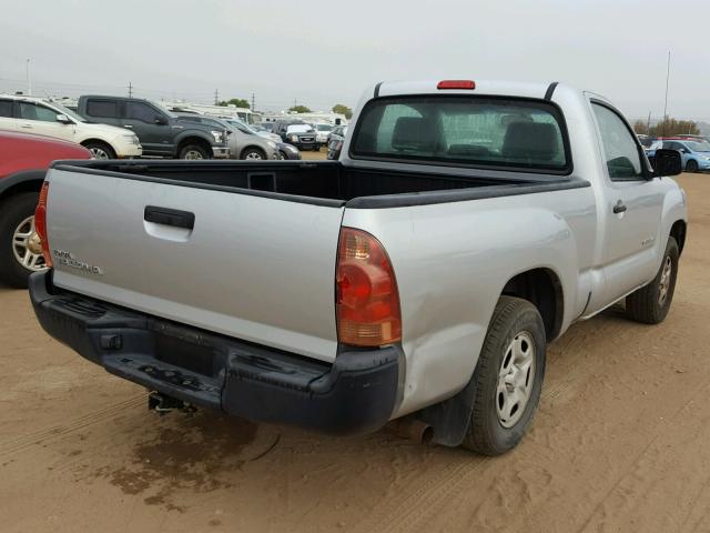 5TENX22N18Z587701 - 2008 TOYOTA TACOMA SILVER photo 4