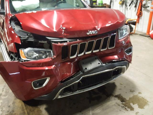 1C4RJFBG3FC229541 - 2015 JEEP GRAND CHER RED photo 9