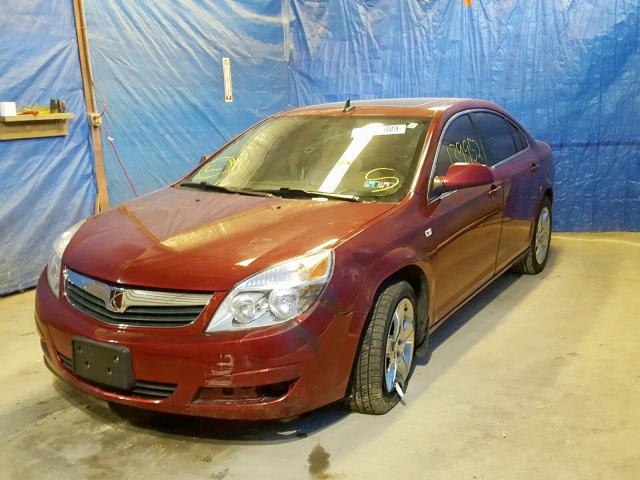 1G8ZS57B89F128223 - 2009 SATURN AURA XE BURGUNDY photo 2