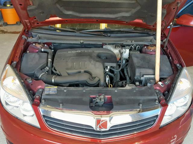 1G8ZS57B89F128223 - 2009 SATURN AURA XE BURGUNDY photo 7