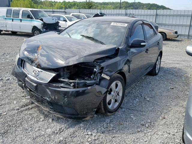 KNAFU4A28A5223619 - 2010 KIA FORTE EX BLACK photo 2