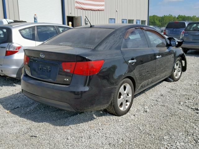 KNAFU4A28A5223619 - 2010 KIA FORTE EX BLACK photo 4