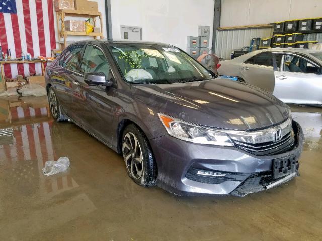 1HGCR3F80HA023741 - 2017 HONDA ACCORD EXL GRAY photo 1