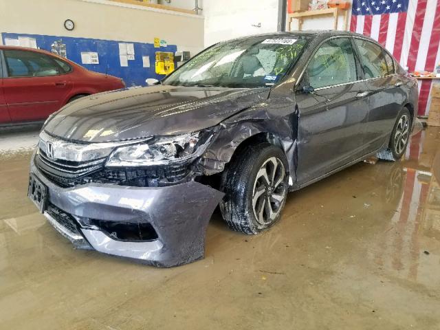 1HGCR3F80HA023741 - 2017 HONDA ACCORD EXL GRAY photo 2