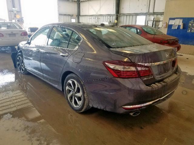 1HGCR3F80HA023741 - 2017 HONDA ACCORD EXL GRAY photo 3