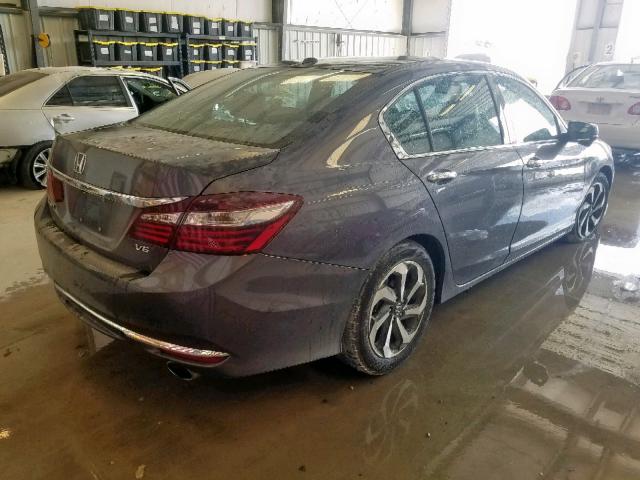 1HGCR3F80HA023741 - 2017 HONDA ACCORD EXL GRAY photo 4