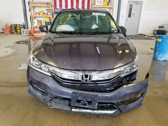 1HGCR3F80HA023741 - 2017 HONDA ACCORD EXL GRAY photo 9