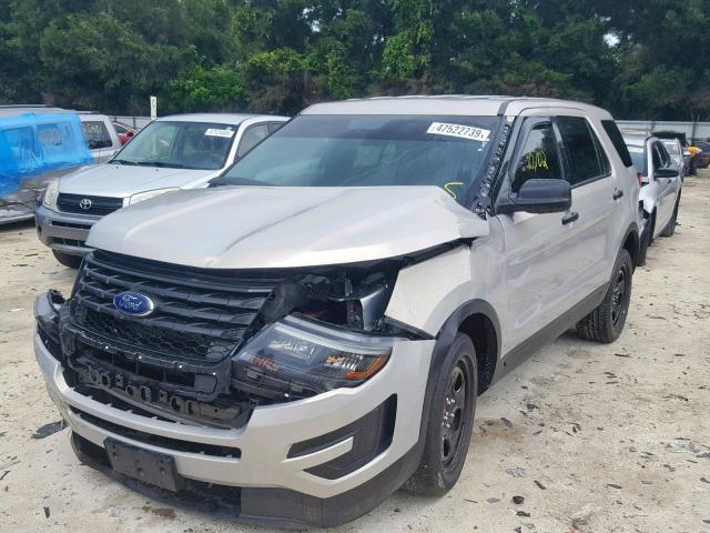 1FM5K8AR1JGA73524 - 2018 FORD EXPLORER P GOLD photo 2