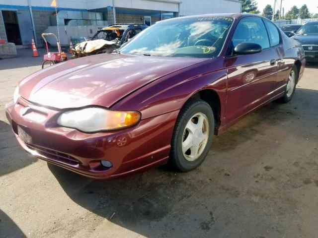 2G1WX15K119208927 - 2001 CHEVROLET MONTE CARL BURGUNDY photo 2