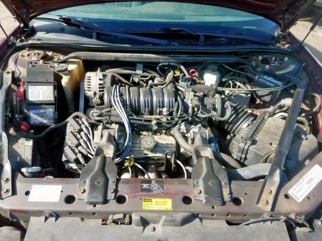 2G1WX15K119208927 - 2001 CHEVROLET MONTE CARL BURGUNDY photo 7