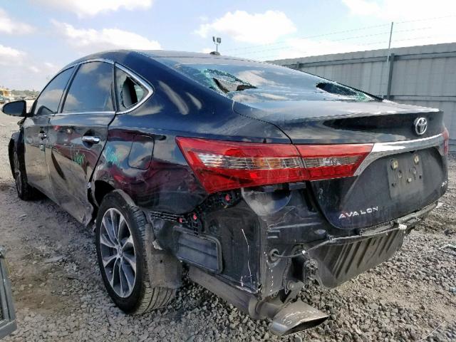 4T1BK1EB8GU209763 - 2016 TOYOTA AVALON XLE BLACK photo 3