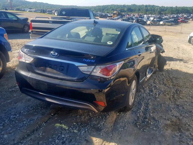 KMHEC4A40DA093281 - 2013 HYUNDAI SONATA HYB BLACK photo 4