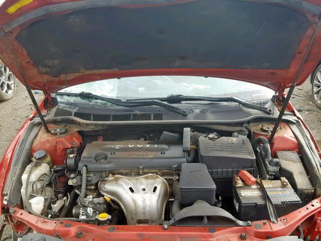 4T1BE46K59U339414 - 2009 TOYOTA CAMRY BASE RED photo 7
