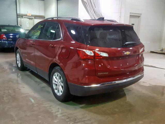 2GNAXJEVXJ6138896 - 2018 CHEVROLET EQUINOX LT RED photo 3