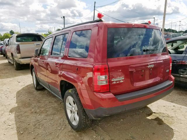 1J4NF1GB9BD207168 - 2011 JEEP PATRIOT SP BURGUNDY photo 3