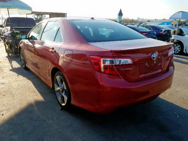4T1BF1FKXCU636147 - 2012 TOYOTA CAMRY BASE RED photo 3