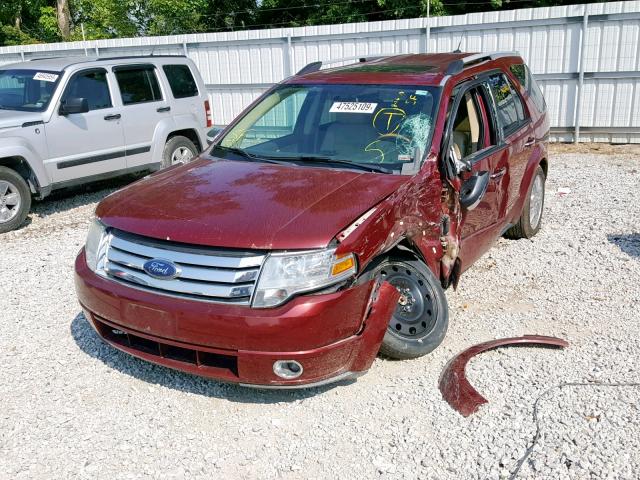 1FMDK06W78GA09008 - 2008 FORD TAURUS X L MAROON photo 2