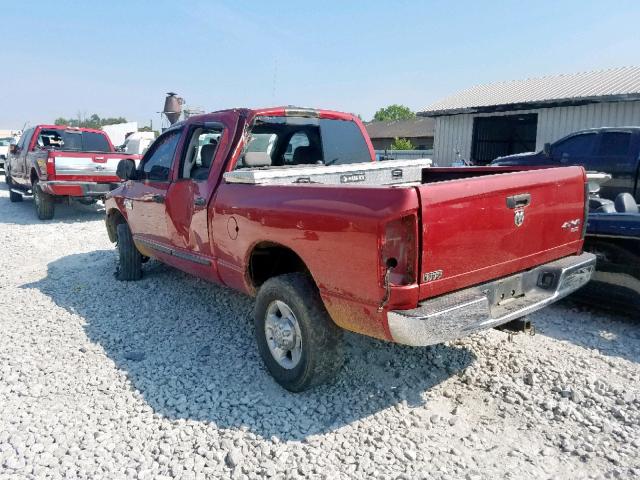 1D7KS28C67J551038 - 2007 DODGE RAM 2500 S MAROON photo 3