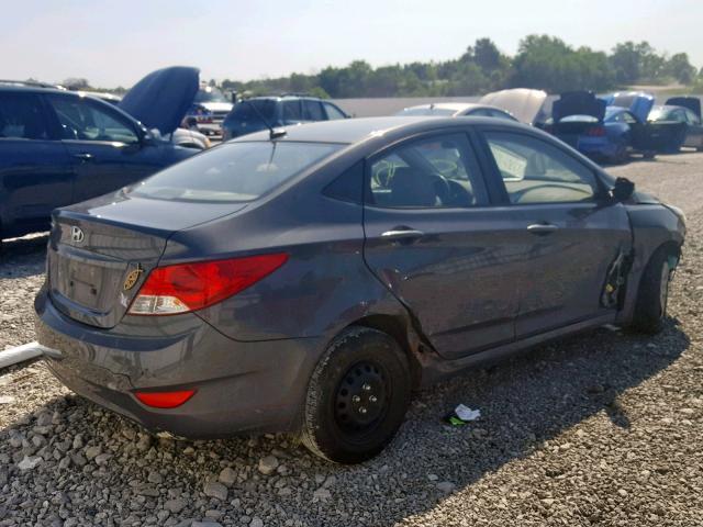 KMHCT4AE2DU295831 - 2013 HYUNDAI ACCENT GLS GRAY photo 4