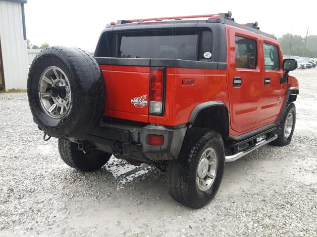 5GRGN22U95H119619 - 2005 HUMMER H2 SUT RED photo 4