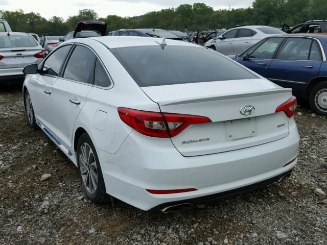 5NPE34AFXGH286329 - 2016 HYUNDAI SONATA SPO WHITE photo 3