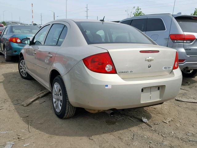 1G1AT58H297272016 - 2009 CHEVROLET COBALT LT TAN photo 3