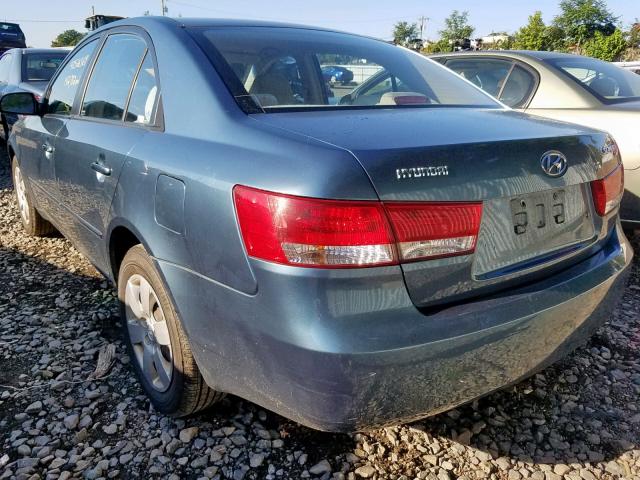 KMHET46C06A090447 - 2006 HYUNDAI SONATA GL BLUE photo 3