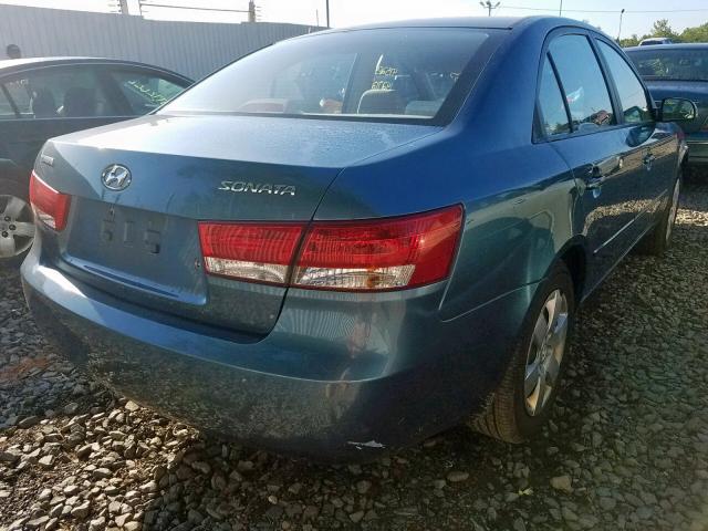 KMHET46C06A090447 - 2006 HYUNDAI SONATA GL BLUE photo 4