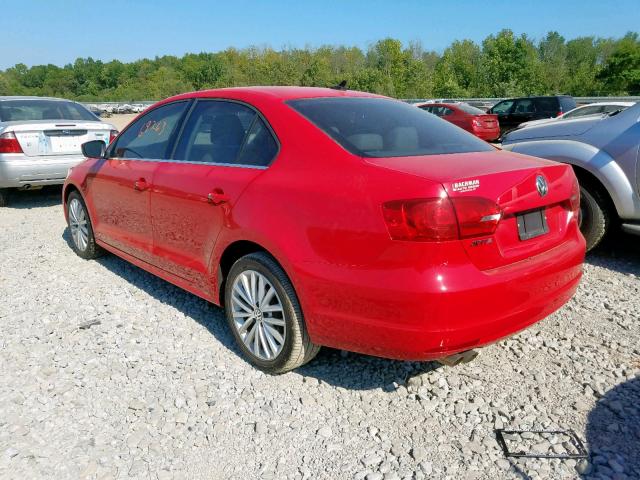 3VWLL7AJXDM421762 - 2013 VOLKSWAGEN JETTA TDI RED photo 3