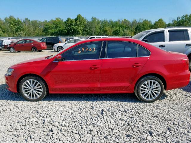 3VWLL7AJXDM421762 - 2013 VOLKSWAGEN JETTA TDI RED photo 9