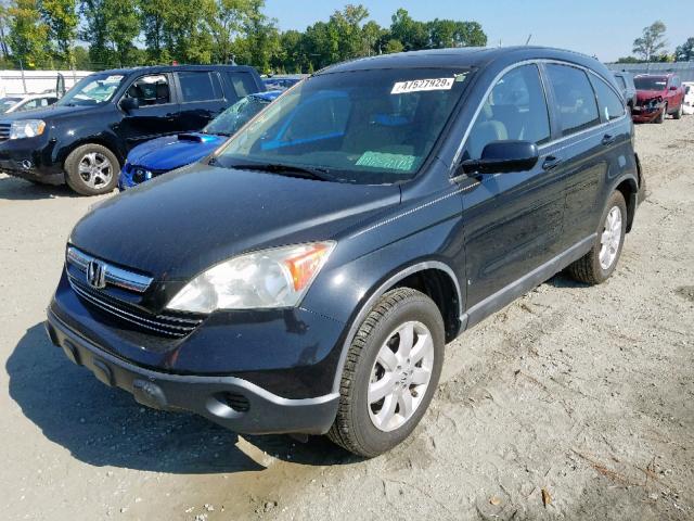 5J6RE48788L007669 - 2008 HONDA CR-V EXL BLACK photo 2