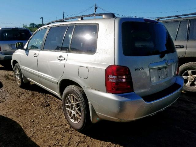 JTEGD21A530060023 - 2003 TOYOTA HIGHLANDER SILVER photo 3